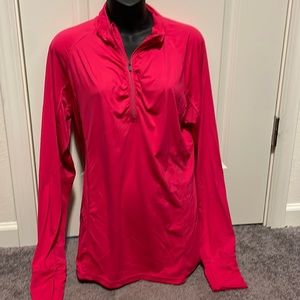 Zip 1/4  front Nylon and Spandex sweatshirt/athletic running jacket